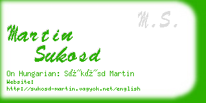 martin sukosd business card